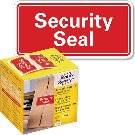 Avery-Zweckform 7311 Etiquette de sécurité 38 x 20 mm film VOID rouge 200 pc(s) (1/5)
