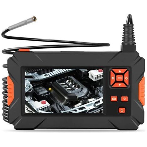 Écran De Caméra À Endoscope Industriel Portable 4,3 '', IP67 Imperméable De Borescope 3,9 Mm, Câble Dur avec des Lumières LED Réglables, pour Inspection Automobile,2m (1/5)