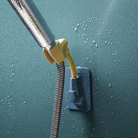 Support universel pour pommeau de douche, rotation à 360°, réglable, flexible, adhésif puissant et étanche. (1/5)