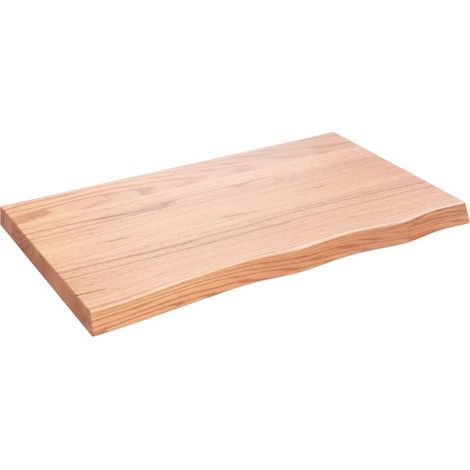 Comptoir de salle de bain marron 100x60x(2-6) cm bois traité