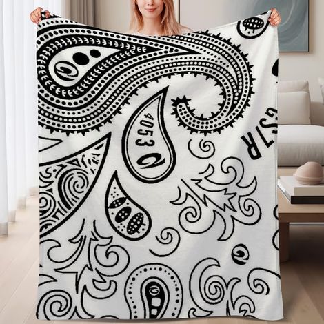 Couverture de lit en polaire légère, douce et chaude en microfibre polyester,6080 pouces (1/4)