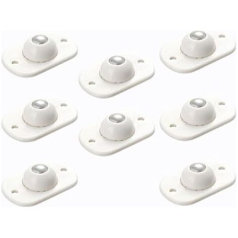 FENOPLASTICALot de 8 Roulettes Auto-Adhésives, Mini Roulettes à Billes Autocollantes en Plastique pour Meubles, Roulettes Pivotantes 360 ° à Billes Pour Petits Meubles, Boîte de Rangement (1/4)