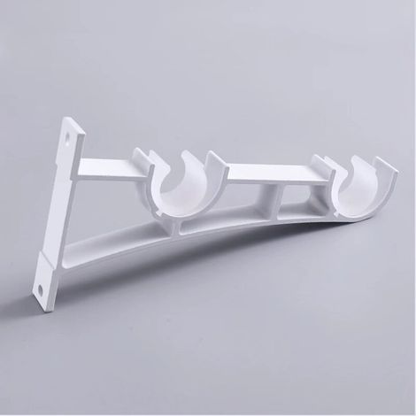 2 pezzi di asta per tende in metallo resistente, supporto per asta per tende, supporto per asta per tende doppio, supporto per tende, supporto per asta per tende in alluminio, supporto per asta per te