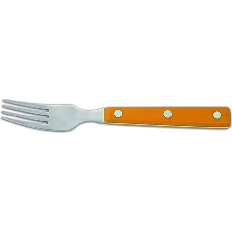 Fourchette Arcos CHULETERO - couleur moutarde 90 M Couteau de table série 374725, acier inoxydable, jaune, 90 mm.