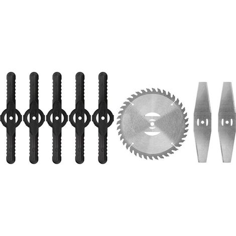 Lame de rechange pour tondeuse, têtes de lame en acier inoxydable pour débroussailleuse, lame pour coupe-bordures, lames de scie rondes / lames en métal / lames en plastique, lot de 2 (1/5)