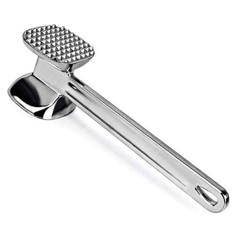 Attendrisseur à viande en alliage d'aluminium double face - Attendrisseur de viande à pointes et marteau plat pour steak, poulet, poisson, porc, bœuf - Outil de cuisine (1/5)
