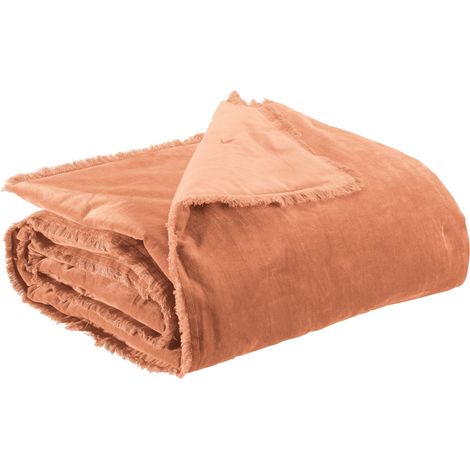 VIVARAISE - Plaid uni Vivaraise Fara - 135 x 200 cm (Housse 100% coton, Garnissage 100% polyester) (1/5)