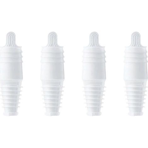 Set mit 4 wiederverwendbaren, transparenten Silikon-Weinflaschenverschlüssen. (1/5)