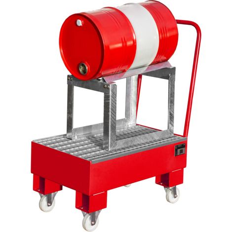 Bauer Südlohn Bac de rétention mobile AW 60-1 SRF, peint, rouge feu