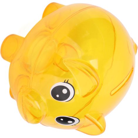 Tirelire Cochon Transparente en Plastique Résistant aux Chocs pour Enfants (1/5)