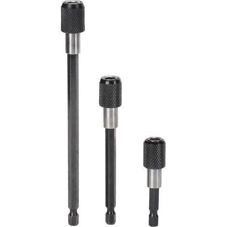 Lot de 3 adaptateurs de rallonge à embout magnétique, mandrin à dégagement rapide 1/4 pouce, porte-embout de tournevis. (1/5)