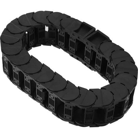 Chaîne porte-câbles nylon silencieuse, guide flexible détachable, 0,7 mètre, D30 x 77, assemblage facile, série industrielle. (1/5)