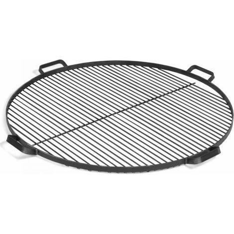 Grille de barbecue en acier noir 70 cm – 4 poignées soudées – Compatible braséros – 111272