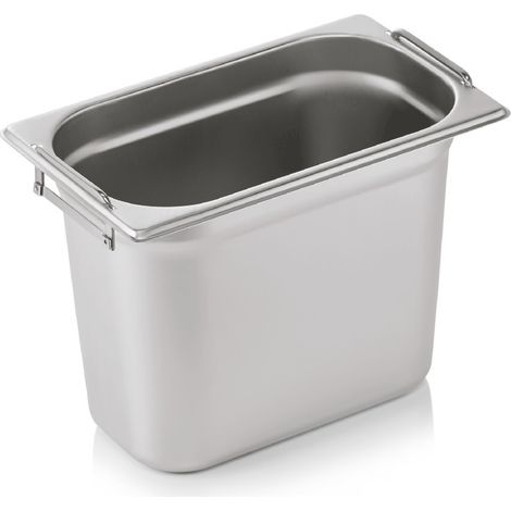 Bac inox GN 1/4 H 200 mm 5,5 ltr poignées rabattables GN CORE - Was Germany (1/2)