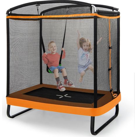 6FT Kids Trampoline Combo Bounce Outdoor Backyard Toddler Trampoline with Swing