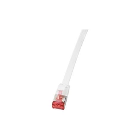 Cavo di rete LAN RJ45 SlimLine Cat.6A U/FTP piatto bianco 0,5 m Patchcord (1/4)