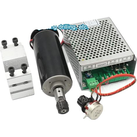 Moteur de broche, 500W, 12-100VDC, 12000 tr/min, Diamètre 52mm, Couple maximum 0.5N.m (1/5)