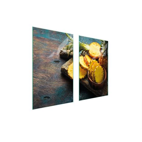 GLASSCHUTZPLATTE FÜR HERD 75x52 ANANAS (1/5)