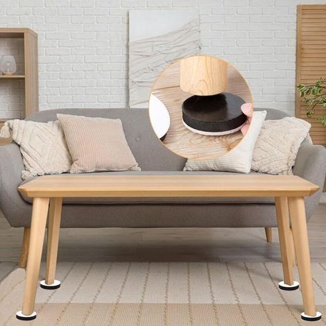 8-teiliges Set selbstklebender Möbelfüße, Bettfüße, runde Möbelbeine, Tischbeine, Möbelfüße für Stühle, Tische, Sofas und Schränke (1/3)