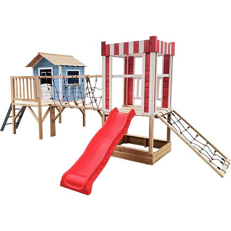 Home Deluxe - Parque infantil incl. tobogán WUNDERLAND - 555 x 340 cm  Equipamiento incl. tobogán