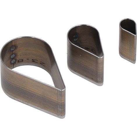 Lot de 3 Emporte-pièces Cuir Forme Goutte, Outil de Découpe DIY pour Travail du Cuir, Poinçon Artisanal pour Fabrication de Maroquinerie, Moule à Main (1/5)
