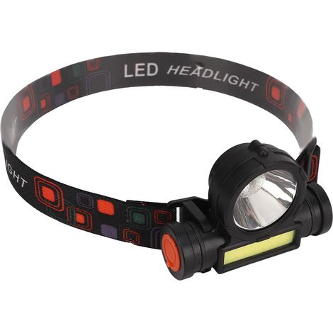 Outdoor-Stirnlampe, IPX4 wasserdicht, ultrahell, USB-aufladbar, COB, geeignet zum Laufen und Radfahren. (1/4)