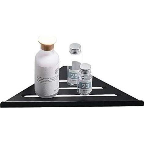 Black stainless steel triangular wall-mounted corner shower shelf, 1 pieceHigh quality enhances quality of life. (1/5)