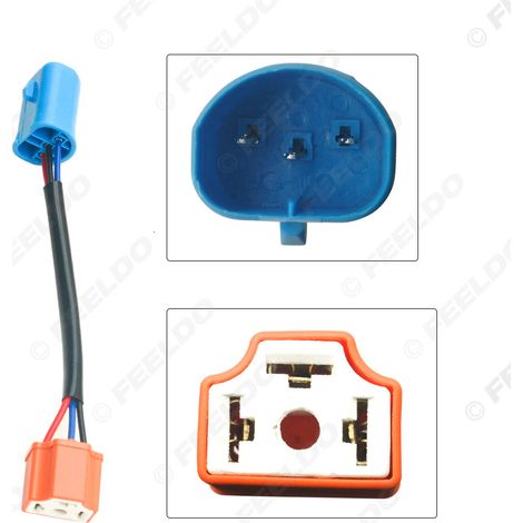 Câble adaptateur pour douille de phare automobile H4 vers 9004/9007, câble de conversion de fil pour douille de lampe en céramique avec broches