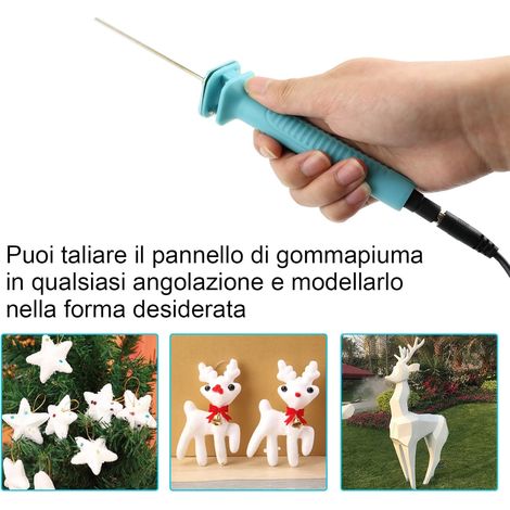 Coupeur de polystyrène Professionnel, kit d'outils de Machine de découpe de Mousse électrique 110-240V 18W Craft 10CM Stylo de Coupe de polystyrène, EU MNS (1/4)