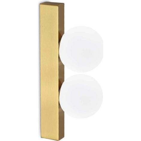 Ideal Lux PING PONG 2-flammige Wandleuchte Messing 500Lm 3000K