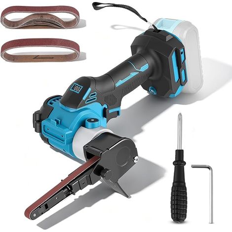 Cordless Belt Sander Compatible with 18V, Brushless Belt File with Sanding Belts, 6 Speed, (No Battery) (1/5)