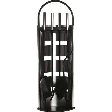 Foyer Set 4 Acier 8X1X51 Argenté (1/3)