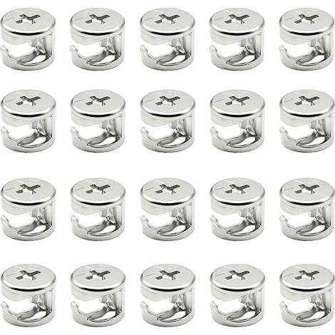 Connecteurs Meubles en Alliage de Zinc Ecrous Excentriques Meubles 15x12mm Meubles Armoires Tiroirs Commodes Penderies (1/5)