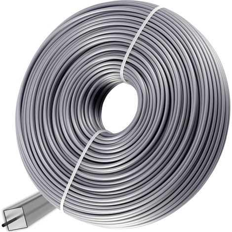Fil de débroussailleuse renforcé 2,0 mm x 50 m, Coupe Gazon carré, Fil Nylon (1/3)