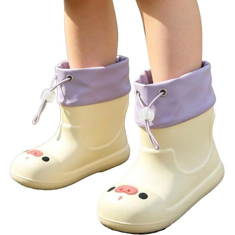 Bottes de pluie – Bottes de pluie pour enfants – Imperméables – Légères – Modèle mi-mollet – Confortables et respirantes – Durables – Unisexe conviennent pour les jours de pluie, la marche, etc. – Ta