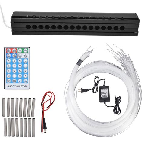 Plafonnier à fibre optique 16 LED RGB télécommande 16 modes étoiles décoration KTV 100-240V prise US (1/5)