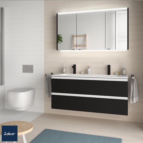Armoire murale SPIRIT 1200 2 tiroirs métalliques à sortie avec amortisseur BLACK VELVET 1194 x 540 x 450 mm (1/5)