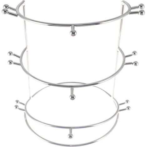 Bridal Crown Display Stand, Jewelry Holder Organizer, Sturdy Three-Tier Alloy Structure for Displaying Multiple Jewelry Sets, White (1/4)