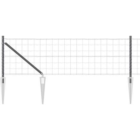 Maison Exclusive - Schweißdrahtzaun mit Spikes 50 x 0,6 m (B x H)
