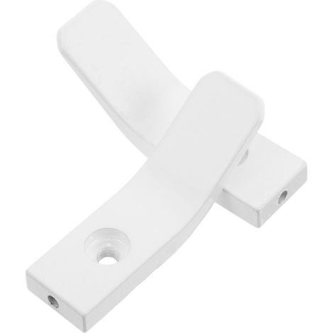 Due ganci da parete in alluminio bianco, adatti per bagni e camper.