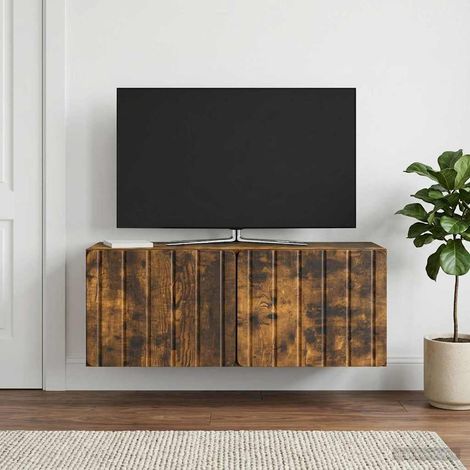 vidaXL Mobile Porta TV da Muro 78,5 x 31 x 30 cm Rovere Fumo (1/5)