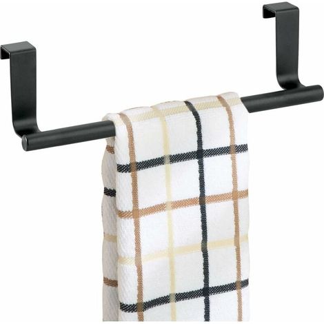 Towel Holder – Towel Hook for Kitchen, Bathroom or Garage – Width: 23 cm – Color: Matte Black (1/5)