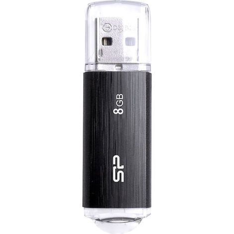 USB-Stick 8GB Silicon Power USB2.0 U02 Plastic Black (1/2)
