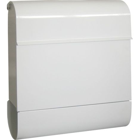 TrendLine Briefkasten Gong Zeitungsbox weiß 410 x 372 x 112 mm Einzelbriefkasten