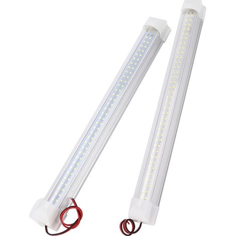 Bandeau LED 12V 72LED Blanc Interrupteur pour Intérieur Voiture Van Camion Remorque Bateau Caravane (1/5)