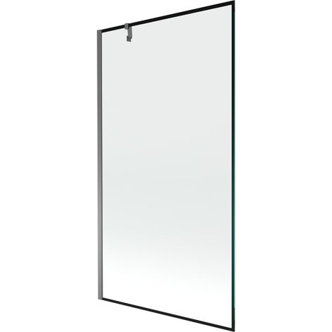 Mexen Next paratia per vasca da bagno a 1 anta 100 x 150 cm, cornice nera, gun metal - 895-100-000-00-70-95 (1/5)