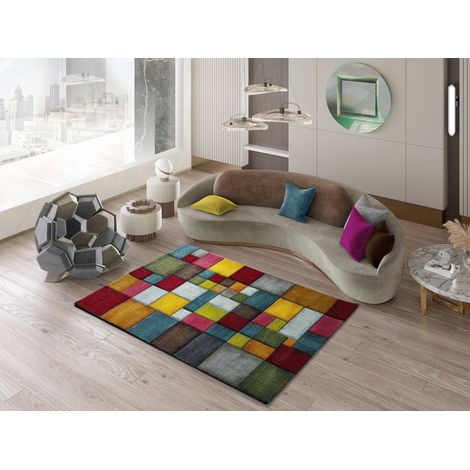 ATTICGO Tapis géométrique HARLEQUIN 06 Multicolore 120x170 cm (1/4)