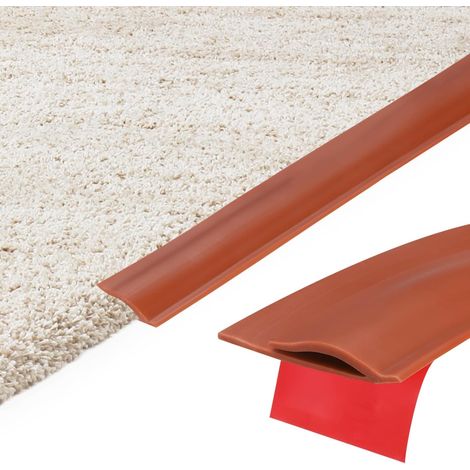 2M Profil De Transition Moquette Vers Carrelage, Bordure Auto-Adhésive Pour Moquette, Cache-Interstice En TPE, Bande De Finition Pour Sol Stratifié Sur Surfaces Irrégulières, Rouge (1/5)