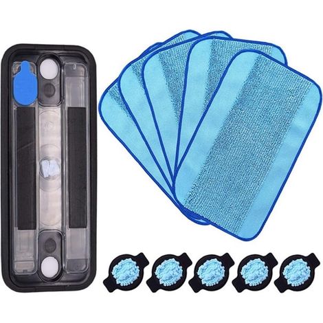 Wassertank und Dochtkappe kompatibel mit iRobot Braava 320, 380, 380T, 390, 390T, Mint 4200, 5200, 5200C Saugrobotern (11-teiliges Set) (1/5)