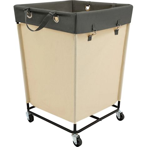 Laundry Basket with Wheels, 210L Large Hampers for Laundry, Rolling Washing Basket Bins Heavy Duty, Dirty Clothes Washing Hamper on Wheels for Hotel Home Dorm Laundry Room, Beige, 1-Pack